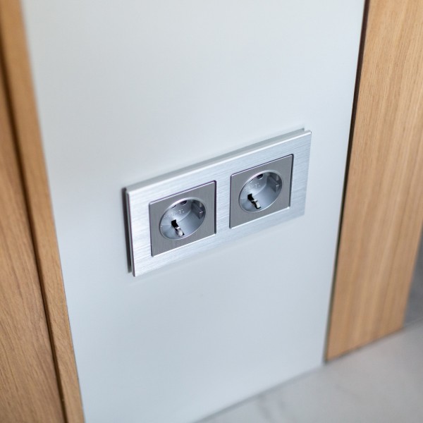 Рамка на 2 поста Werkel WL11-Frame-02 Aluminium (алюминий) - купить в Севастополе