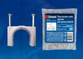 Пластиковые скобы Uniel UCC-R30 White 100 POLYBAG - купить в Севастополе