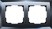 Рамка на 2 поста Werkel WL08-Frame-02 Diamant Черный - купить в Севастополе