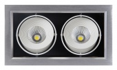 Светильник встраиваемый светодиодный PSP-S-112 2x9W 4000K 24° GREY Карданный IP40 Jazzway