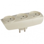 SP-3-I ЭРА Тройник 3гн, без заземл. (сл. кость)